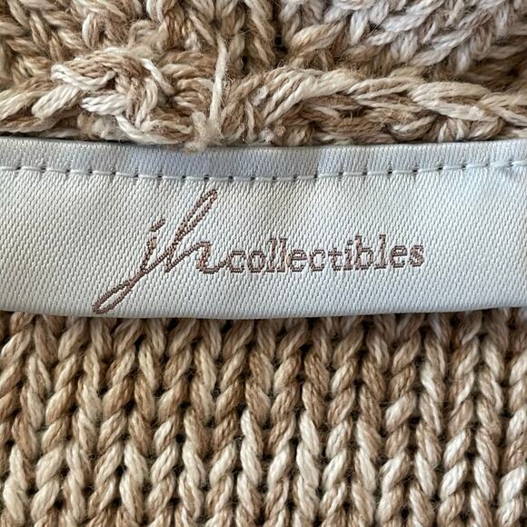 jh Collectibles Cardigan Tan Pastel Button Front Shawl Collar LG Trendy Preppy - Picture 6 of 8